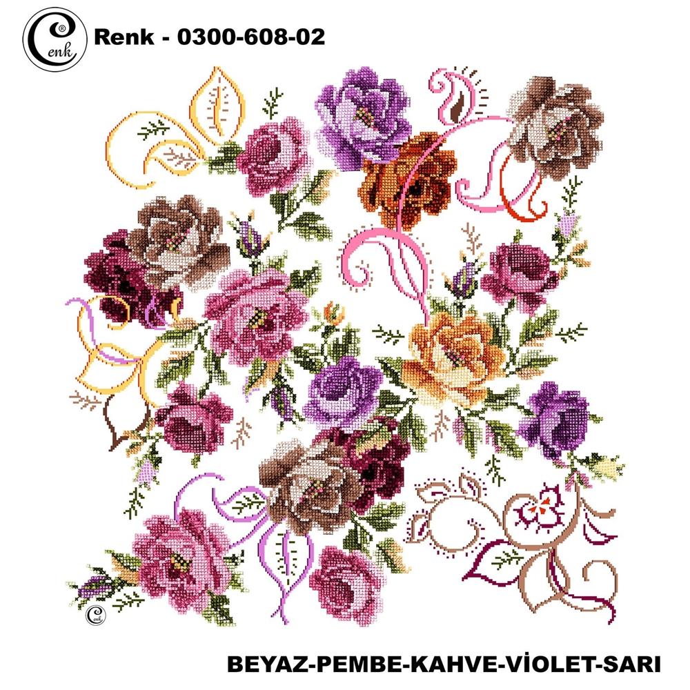 Cenk Desenli Oyalık Yazma - 0300-608 - Renk-21