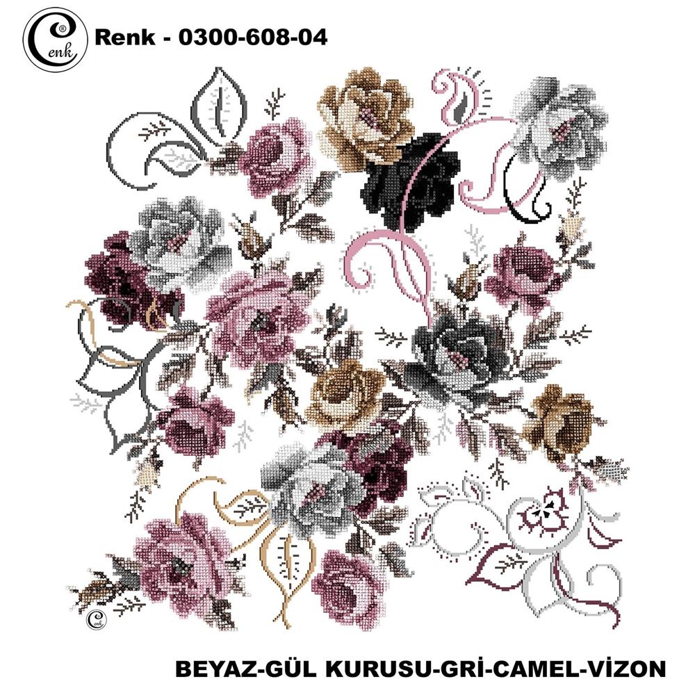 Cenk Desenli Oyalık Yazma - 0300-608 - Renk-32