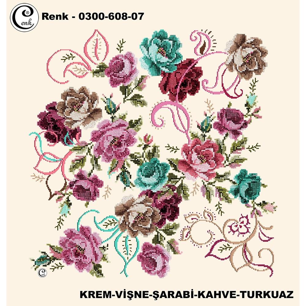 Cenk Desenli Oyalık Yazma - 0300-608 - Renk-15