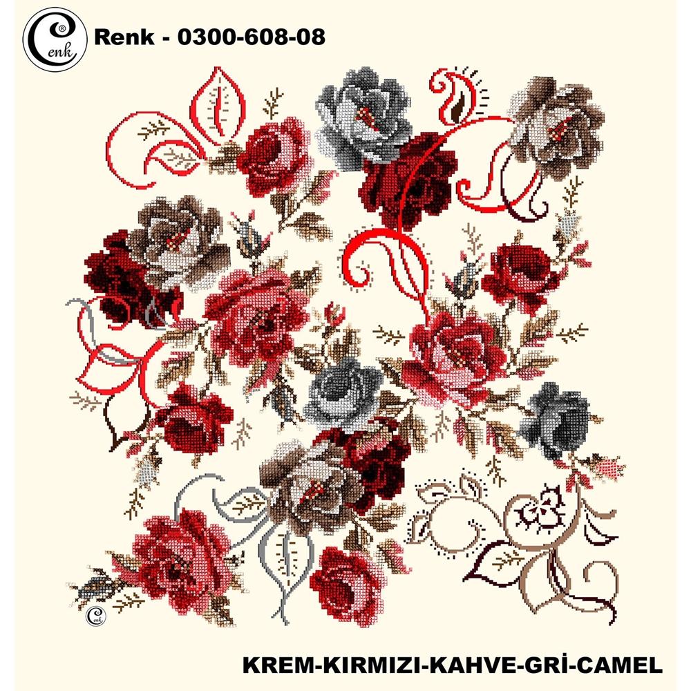 Cenk Desenli Oyalık Yazma - 0300-608