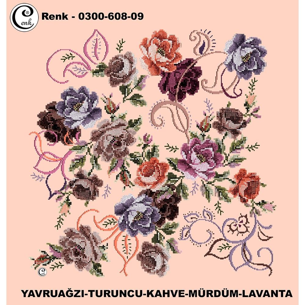 Cenk Desenli Oyalık Yazma - 0300-608