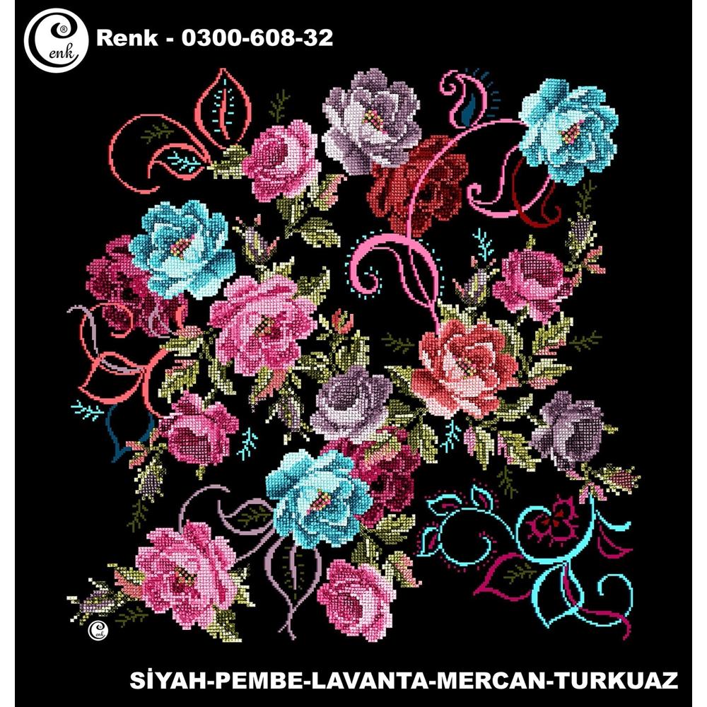 Cenk Desenli Oyalık Yazma - 0300-608