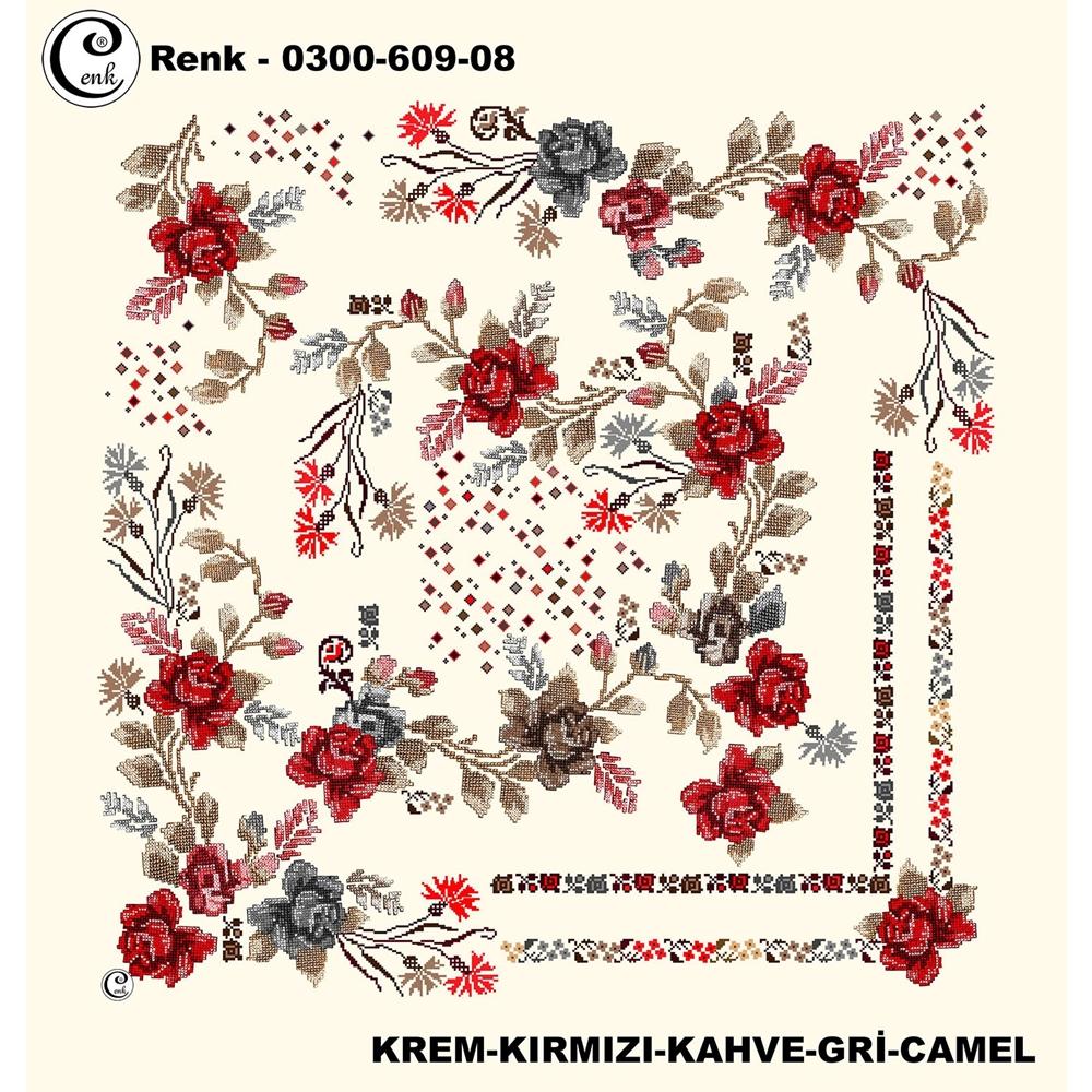 Cenk Desenli Oyalık Yazma - 0300-609 - Renk-16