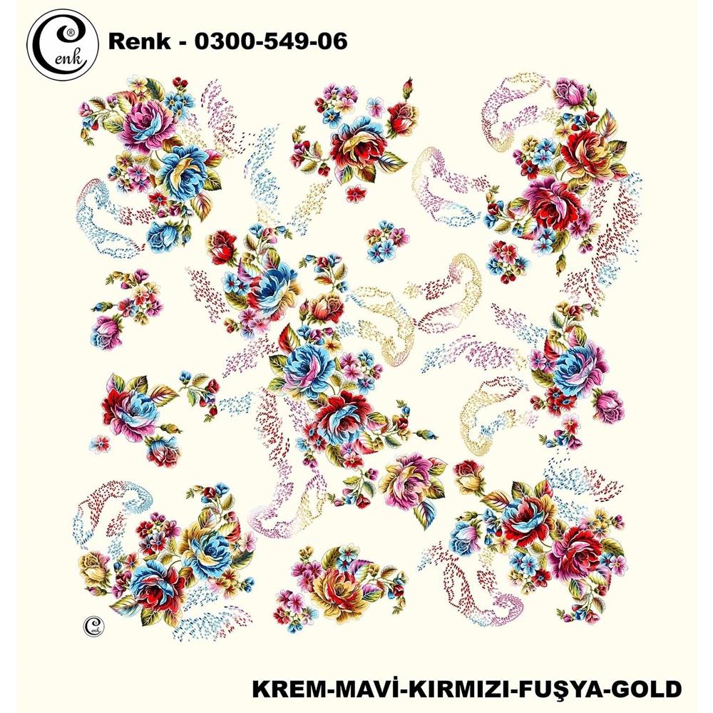 Cenk Desenli Oyalık Yazma - 0300-549 - Renk-33