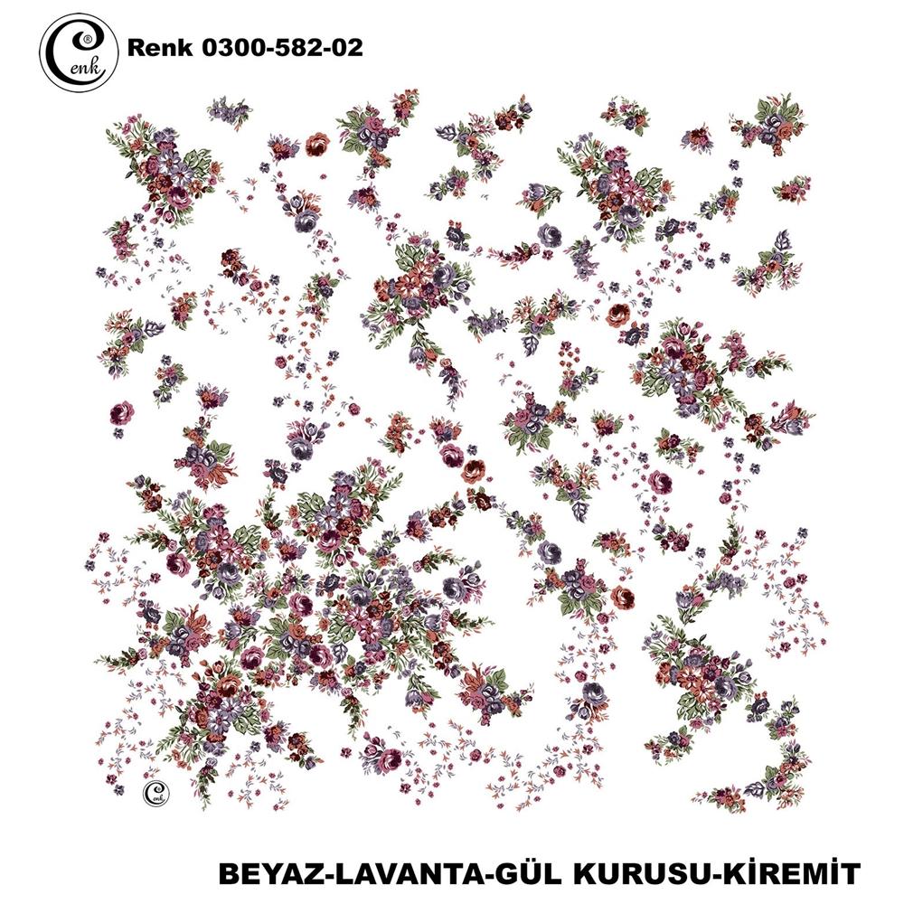 Cenk Desenli Oyalık Yazma - 0300-582 - Renk-19