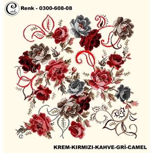 Cenk Desenli Oyalık Yazma - 0300-608 - Renk-10