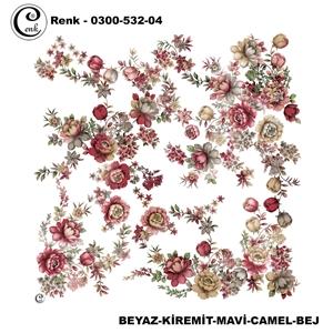 Cenk Desenli Oyalık Yazma - 0300-532 - Renk-12